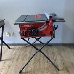 CRAFTSMAN 10-in 15-Amp 120-Volt Corded Portable Jobsite Table Saw with Folding Stand