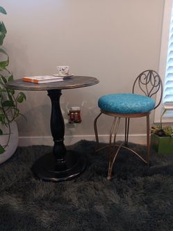 Side table and chair