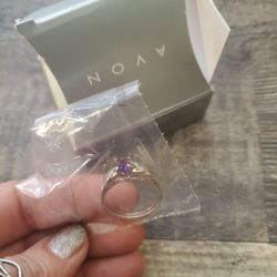 Sterling Silver Amethyst Ring AVON