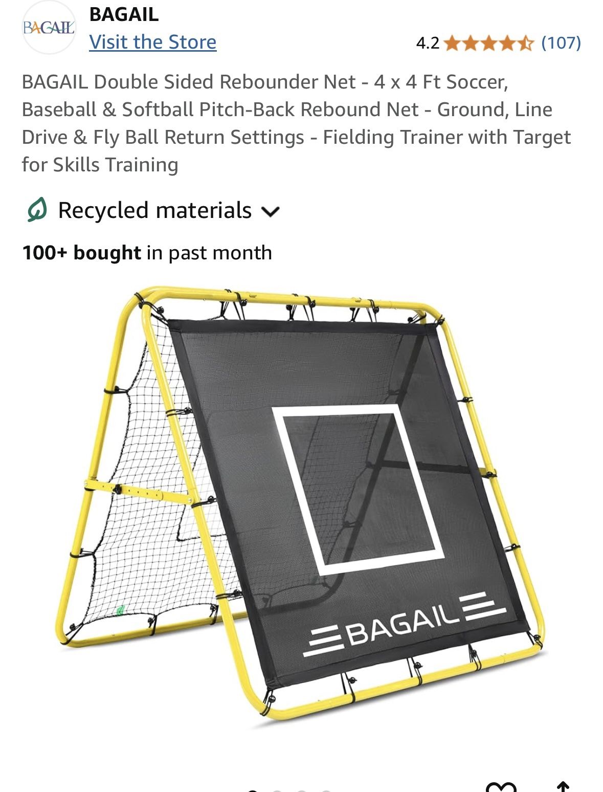 Double Sided Rebounder (Soccer or Baseball) 