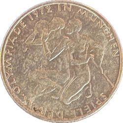 1972 Munich Olympics German 10 Deutsche Mark Commemorative Coin