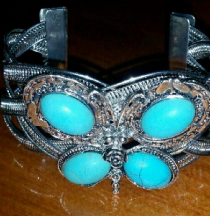Brand new turquoise butterfly bracelet