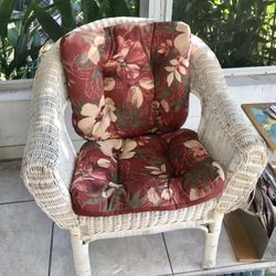 Wicker Chair with Cushions And Loveseat 53” Width