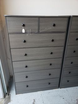Gray Matte Tall Bedroom Dresser!