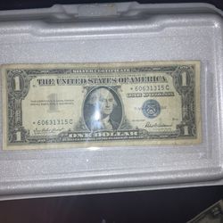 One Dollar Blue Star Note Silver Certificate