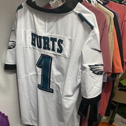 Jaylen Hurts  EAGLES  New NFL Stitched Jersey   Shipping Available 3.49 at checkout    Size Large Or XL  Located in pompano beach, shipping available 