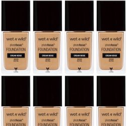 10 Pieces Of Wet n Wild Photo Focus Matte Liquid Foundation Cream Beige, Vegan & Cruelty-Free