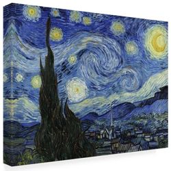 Trademark Fine Art Vincent Van Gogh Starry Night Canvas Wall Art - 35x47