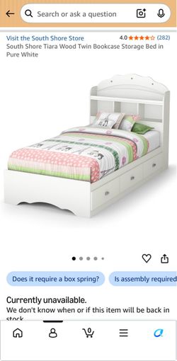 Twin Bed with 3 Storage Drawers, Shelf Headboard and Mattress