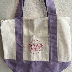 Trader Joe’s Mini Canvas Tote Bag- Pastel Purple 