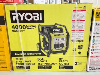 NEW! Ryobi 4000 Watt Gasoline Powered Digital Inverter Generator