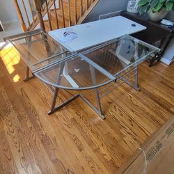 glass desk