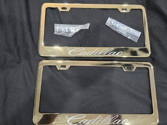 Gold Cadillac License Plate Frames