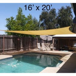 16x20 BEIGE Rectangle Sunsail Sunshade