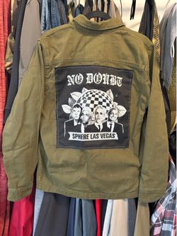 No Doubt Las Vegas Sphere Army Green Utility Jacket Rare HTF