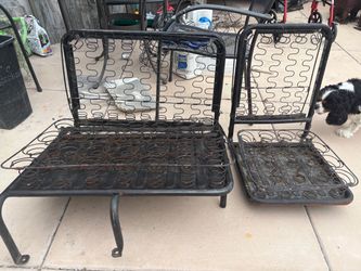 Authentic Original 1969 Toyota Landcruiser FJ40 Seat Frames. Front Driver and Passenger metal Seat frames
