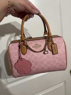 Coach powder pink Rowan satchel bag purse