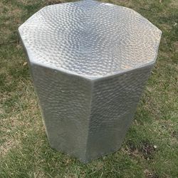 octagonal silver stool