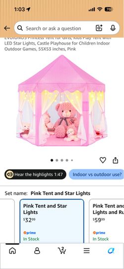 Kids princess tent