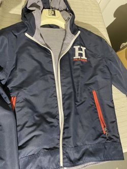 Tommy Hilfiger boys light jacket size large 16-18 ! You can wear both sides!! Like new!!