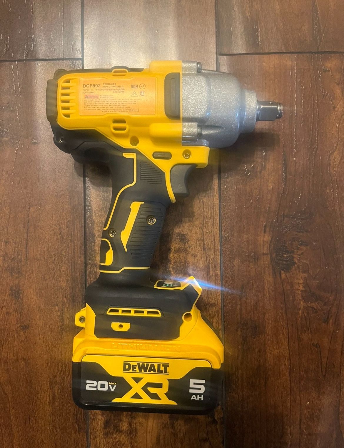 For Sale: DEWALT 20V MAX XR 1/2" Mid-Range Impact Wrench (DCF892) with 5.0Ah Battery Tackle tough fastening applications with confidence! Up for sale