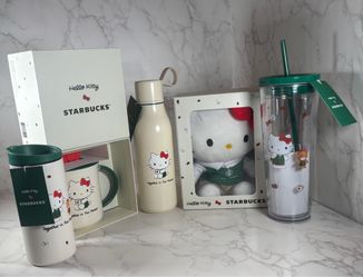Hello Kitty X Starbucks 2025 Limited Edition Lot of 5 Bundle