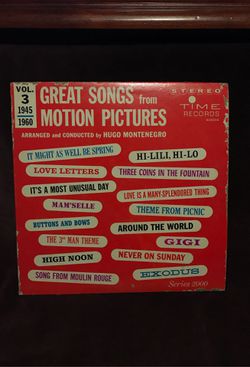 Motion picture songs vinyl