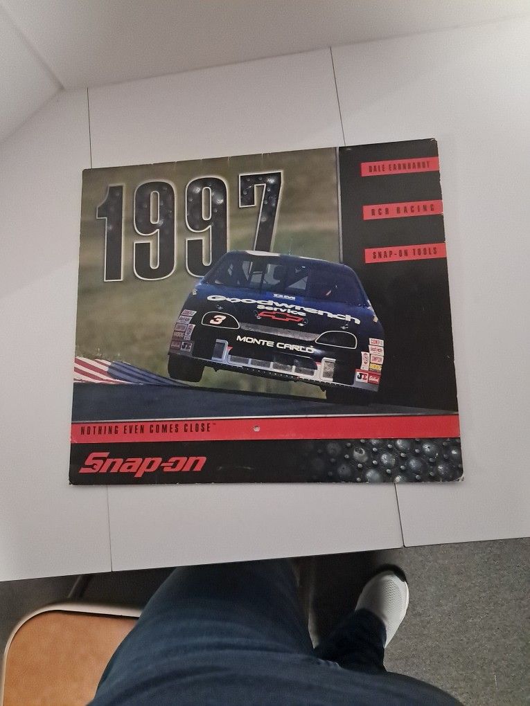 Vintage 1997 Snap-On Dale Earnhardt RCR Racing Calendar