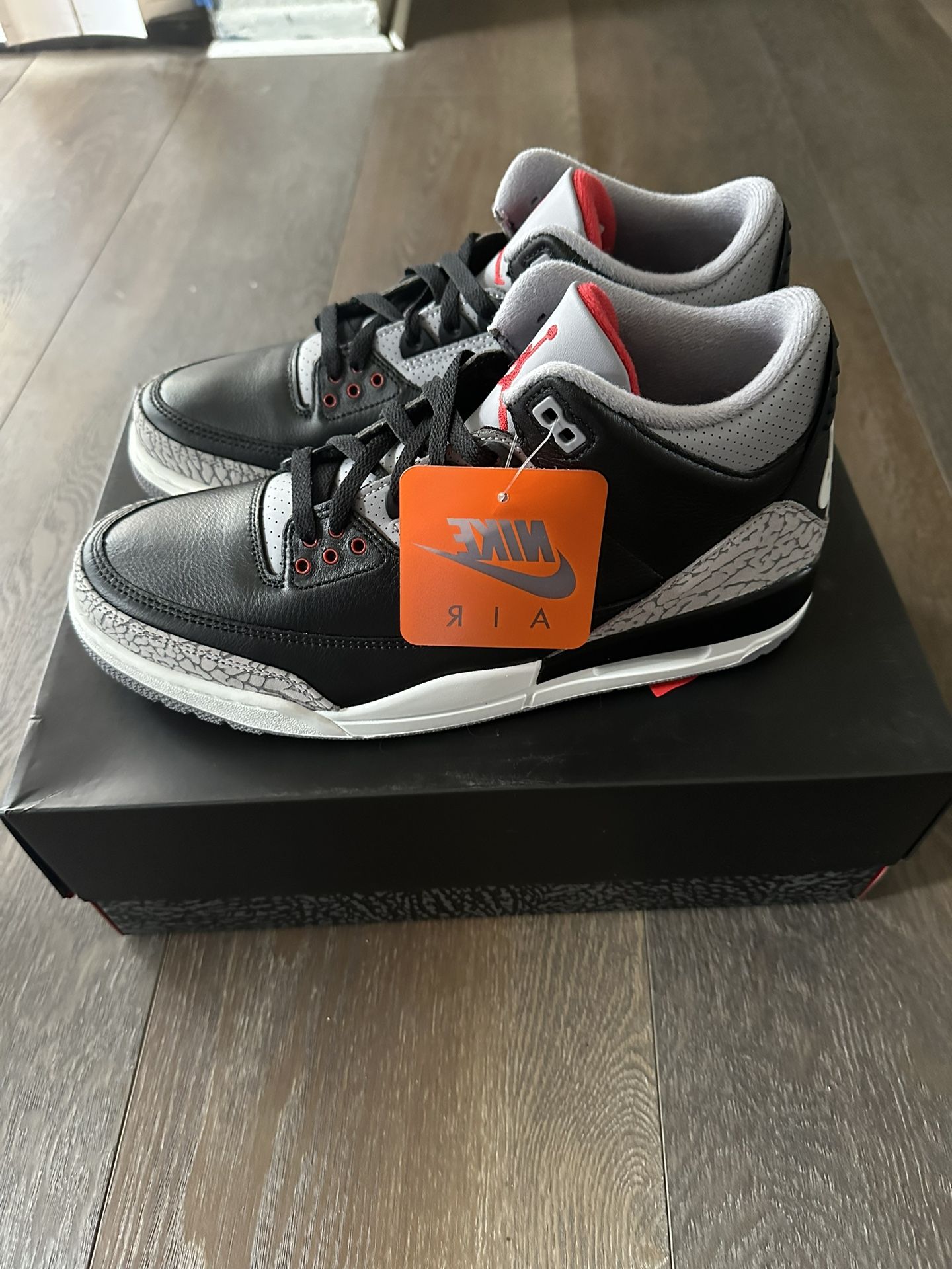Jordan 3 Black Cement 2024 Size 10.5