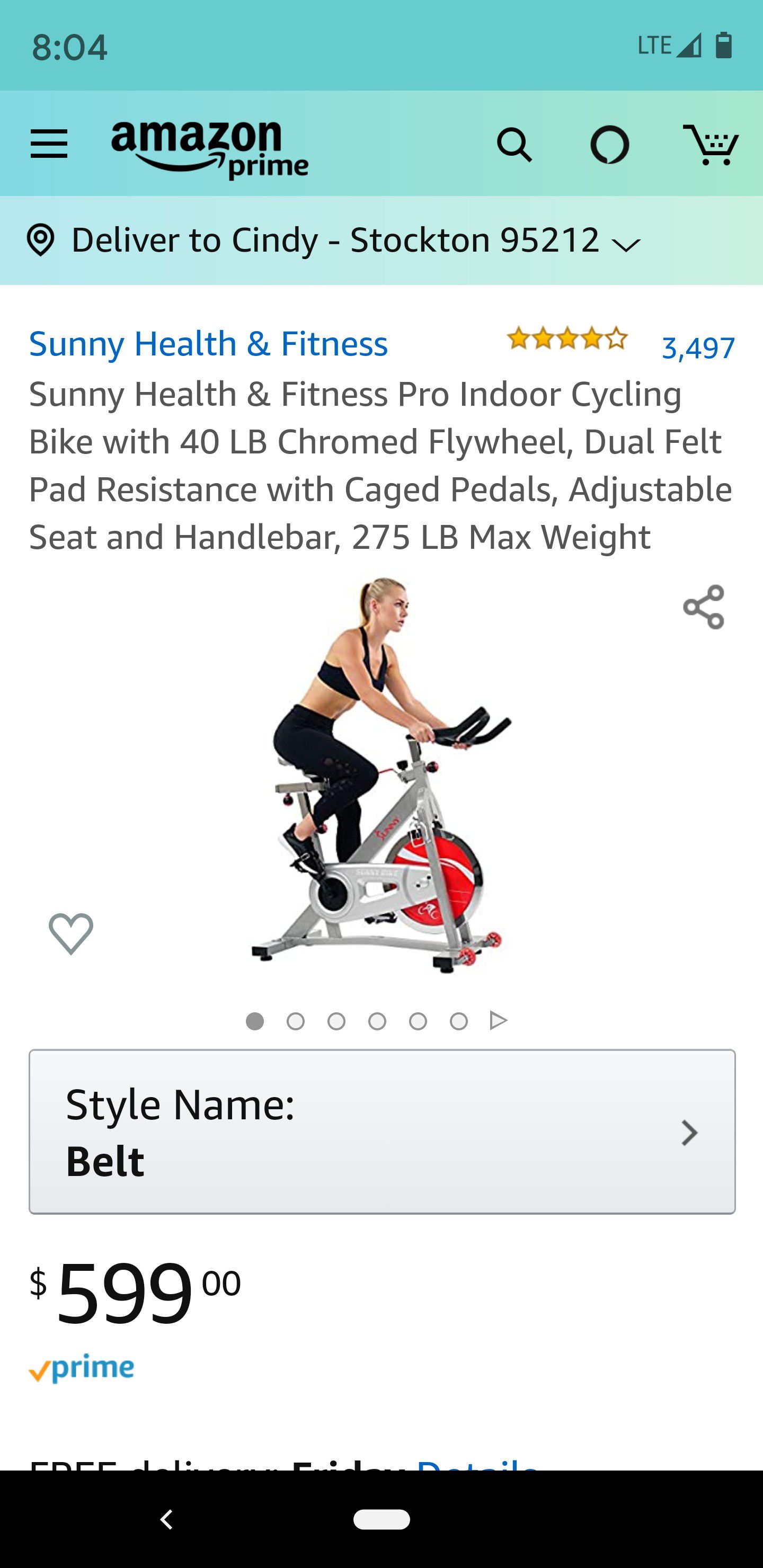 SUNNY HEALTH AND FITNESS INDOOR CYCLING BIKE NEW IN BOX $375 FIRM NO OFFERS PLEASE