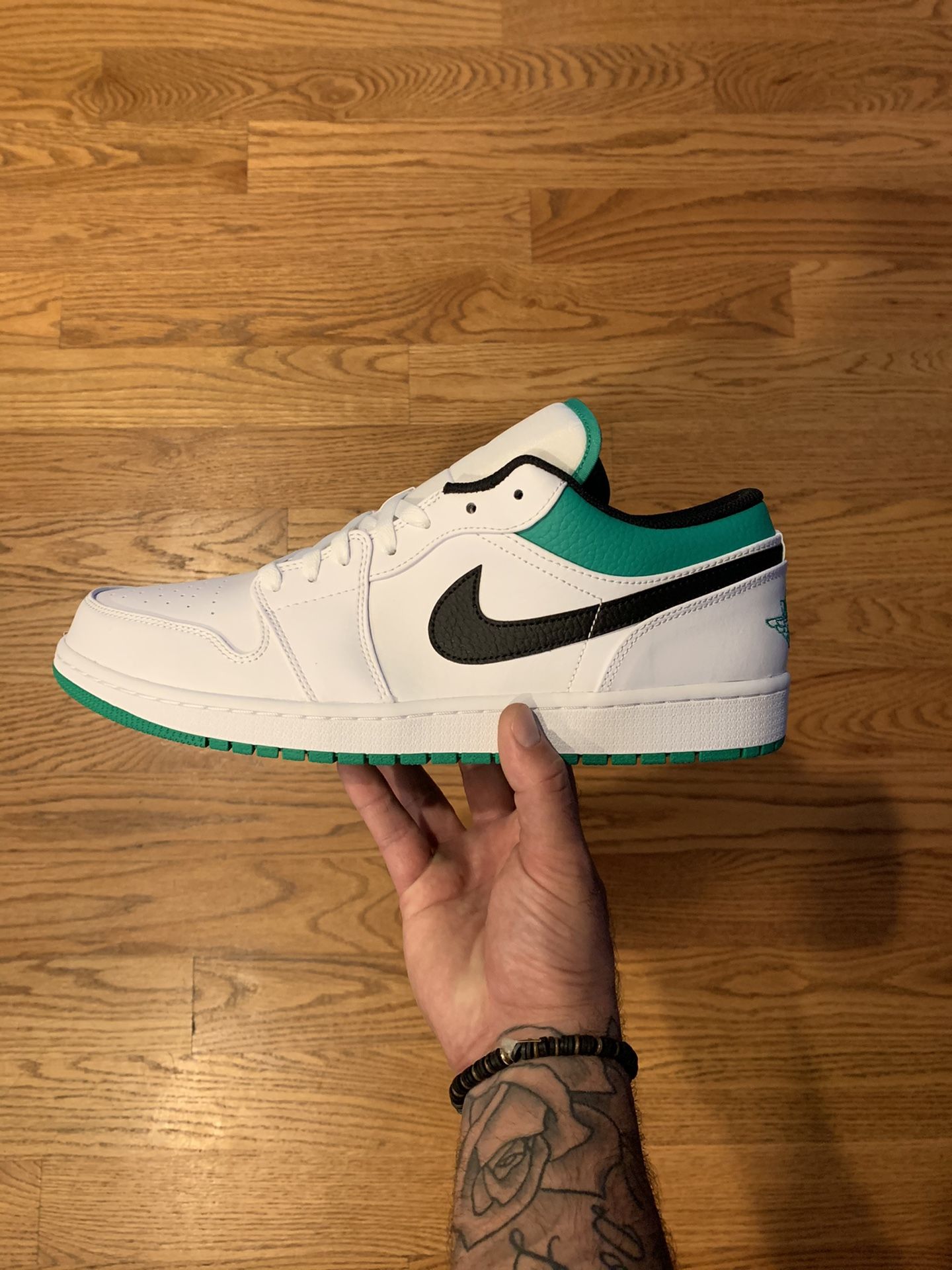 Air Jordan Low White Stadium Green Sz 13