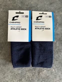 2 Pack Of Extra Small Champro Multi-Sport Athletic Socks Navy