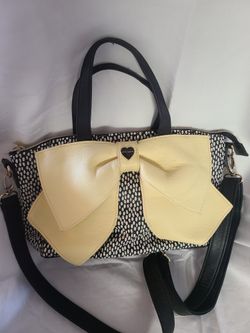 Betsey Johnson polka dot bow purse