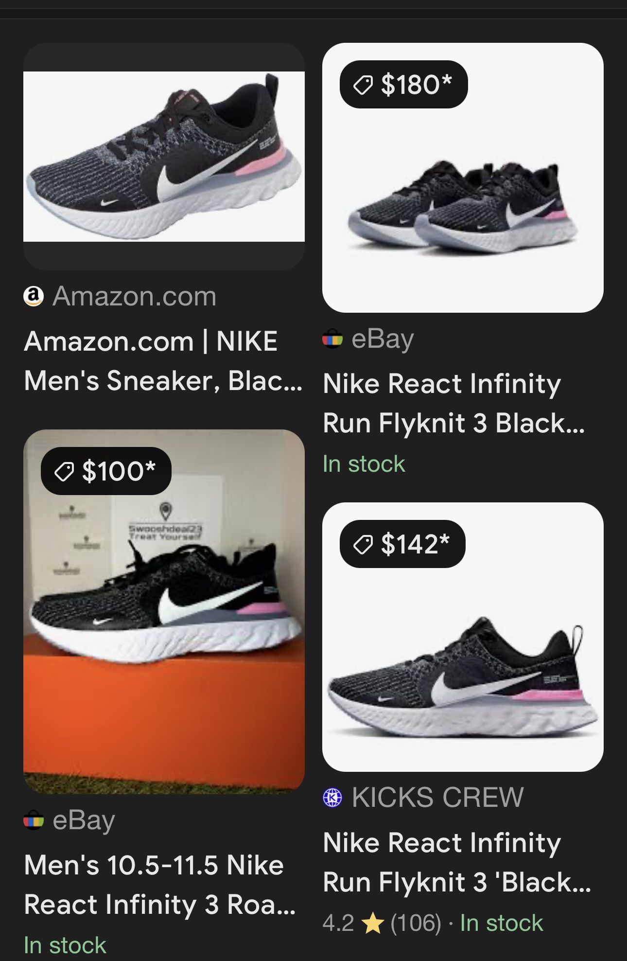 Nike React $60!!!!