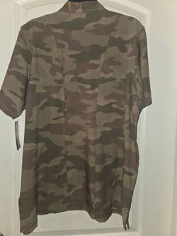 Dickies Men's sz X Large Camo Print Short Sleeve Button-Down Performance Work Shirt