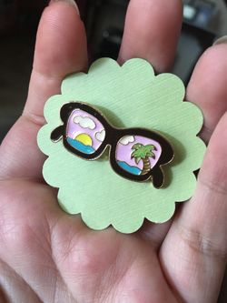 Paradise sunglasses enamel pin