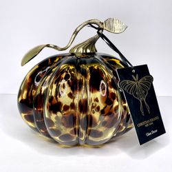 Christian Siriano Tortoise Shell Glass Pumpkin