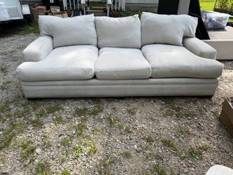 Light Gray 3-Seat Upholstered Sofa