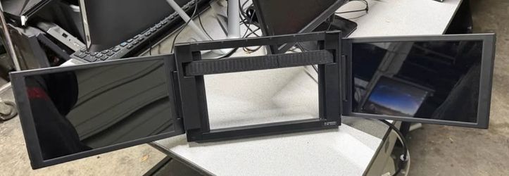Xebec tri monitor mount for laptops - add 2 screens - usbc connections like new !
