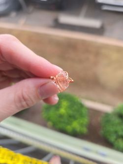 Wire Wrapped Clear Crystal Ring free! Size 6