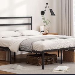 Metal queen bed frame -no mattress