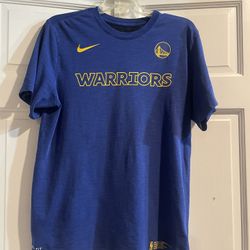 Men’s Nike Golden State Warriors NBA Blue Shirt, Dri-Fit, Size Medium 