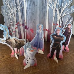 Frozen Party Table Decoration Set – Elsa, Anna & Friends – Great for Play or Display!