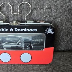Disney Parks Exclusive Tin Case Mickey Mouse Double 6 Dominoes Age 4+ 1-4 Player
