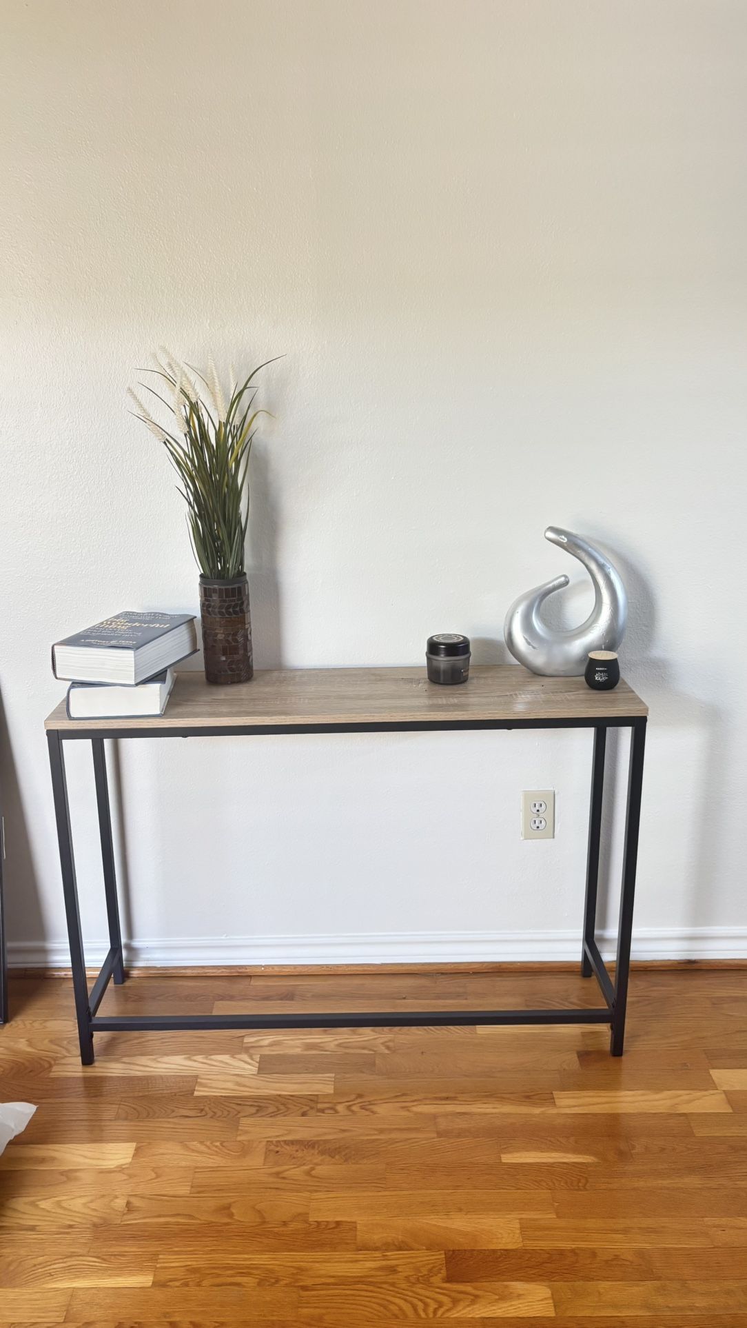 Modern Console / Entryway Table – Black Metal Frame – $50 OBO