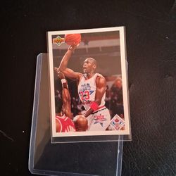 1991 Upoer Dexk #48 Michael Jordan  Allstar Checklist Chicago Bulls