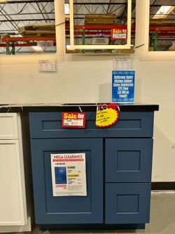 💥FINAL SALE 50% OFF BLUE Vanity Cabinet 30" w/2 drawers Solid Wood Bases