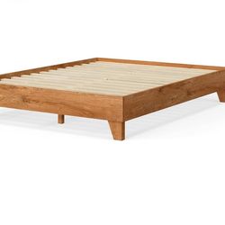 Wooden Platform Bed Frame Queen Size