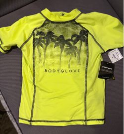 Body Glove Kids Palm Tree Rash Guard Size 8- Brand New