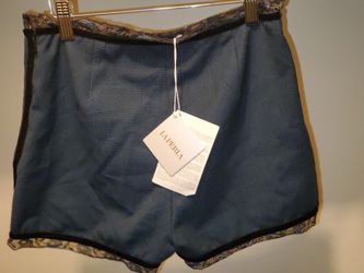La Perla blue checkered/plaid shorts
